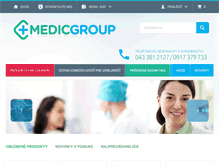 Tablet Screenshot of medicgroup.sk